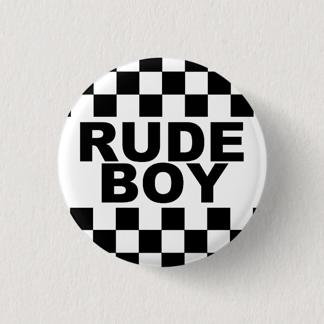 Punk "Rude Boy" Button (Front)