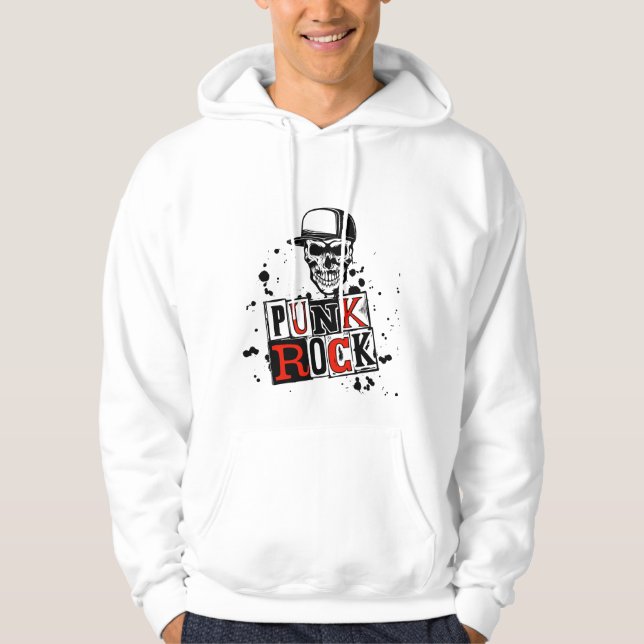 Punk’s Not Dead: The Gritty Skull  Hoodie (Front)