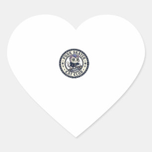 Punk Skater Cat Funny Cat Lover Design - Punk Skat Heart Sticker