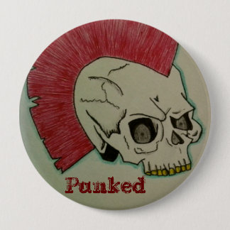Punk Skull 4 Inch Round Button