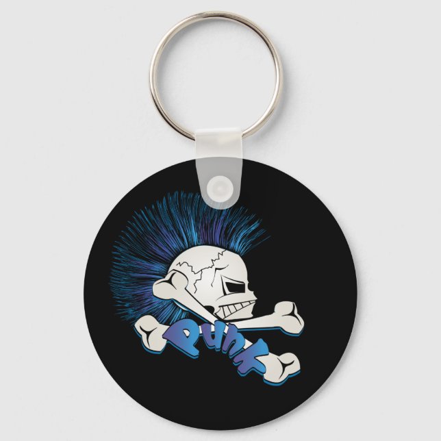 Punk Skull Keychain (Front)