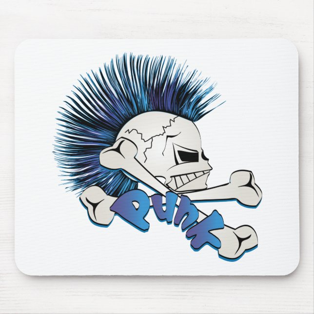 Punk Skull Mouse Pad (Front)