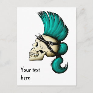 Punk Skull Postcard