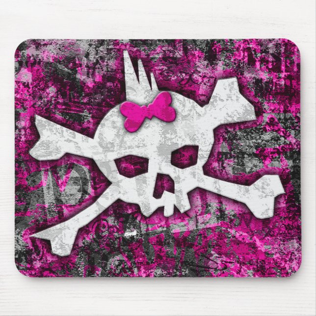 Punk Skull Princess Mouse Pad (Front)