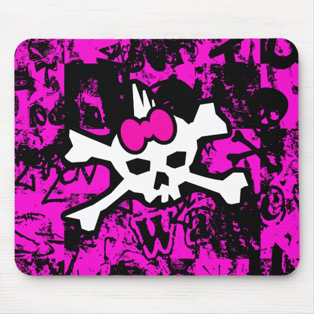 Punk Skull Princess Mouse Pad (Front)