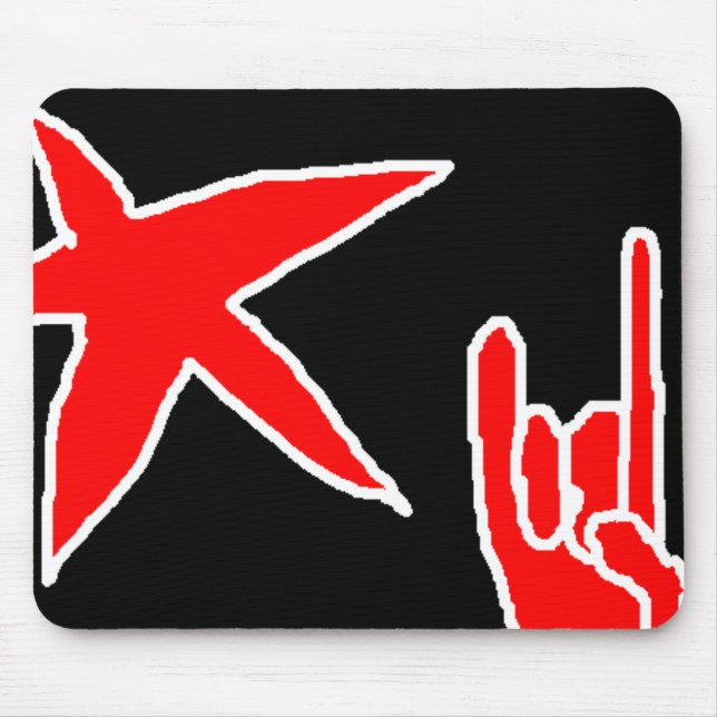 Punk Star Mouse Pad (Front)