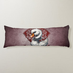 Punk Swan: The feathered rebel.  Body Pillow