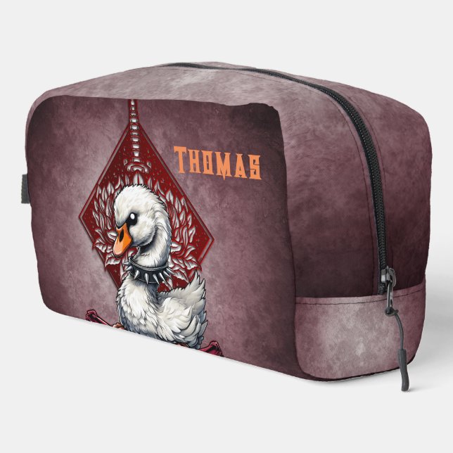 Punk Swan: The feathered rebel.  Dopp Kit (Right Corner)