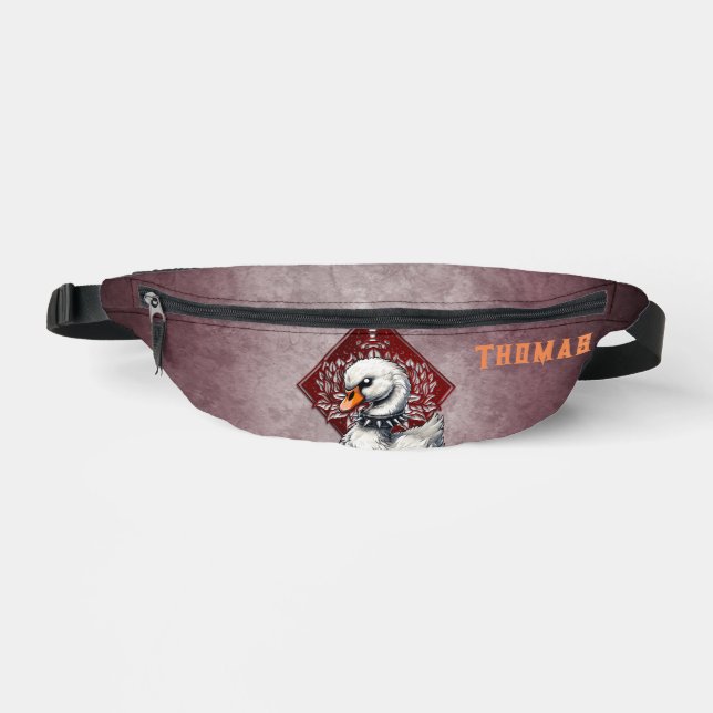 Punk Swan: The feathered rebel.  Fanny Pack (Front)