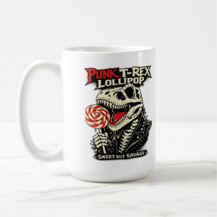 Punk T-Rex Lollipop - Sweet But Savage Coffee Mug