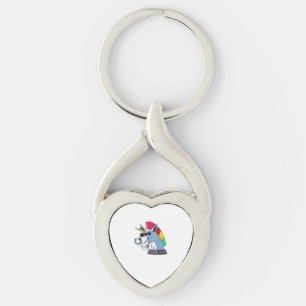 Punk Unicorn Funny Ironic Cool Unicorn Punk Rock M Keychain