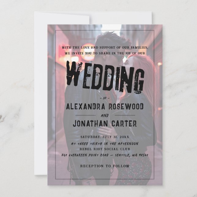 Punk Wedding Invitation (Front)