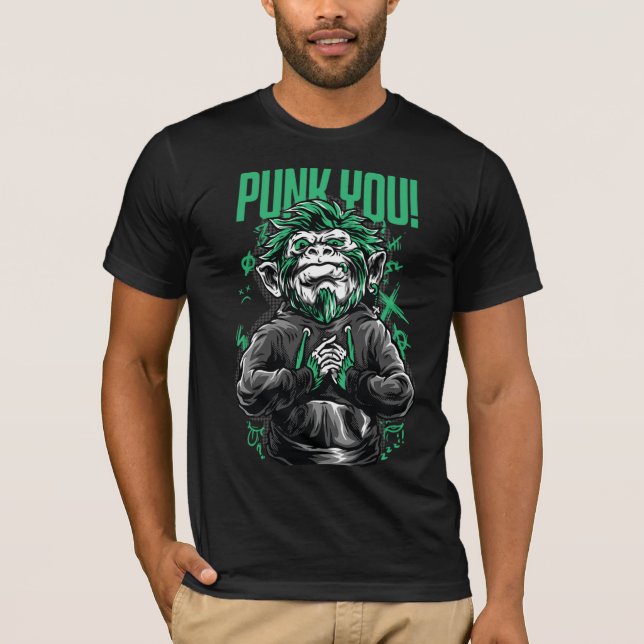 PUNK YOU! Monkey - Impression pour DTF ( T-Shirt ) (Front)