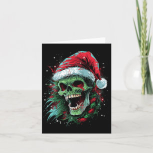 Punked-up Holiday Skull Elevate Your Christmas Loo Card