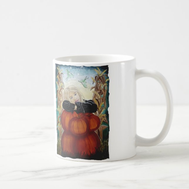 Punkin Pile - Pumpkins, Witch, Moon, Halloween Coffee Mug (Right)