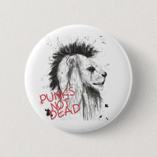 Punks not dead 2 inch round button