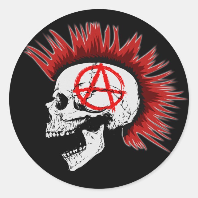 PUNK'S NOT DEAD CLASSIC ROUND STICKER (Front)