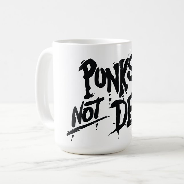 Punks not Dead - Mug 15 oz (Devant gauche)