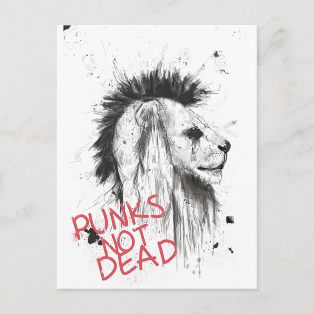 punks not dead postcard (Front)
