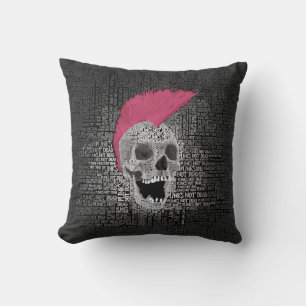 Punk's Not Dead Throw Pillow