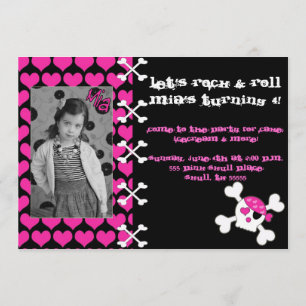 Punky Pinky Skull Invite