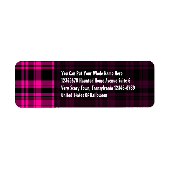 Punky Plaid Hot Pink (Front)
