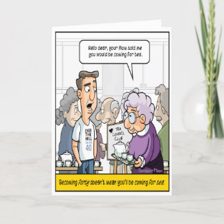 Punny 40th Birthday Card