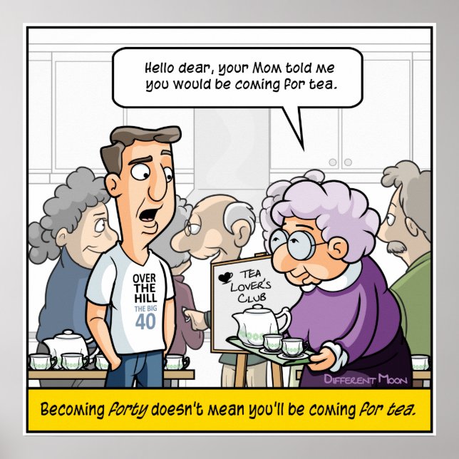 Punny 40th Birthday Poster (Front)