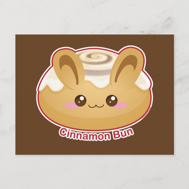 Punny Buns: Cute Cinnamon Bunny Postcard (Front)