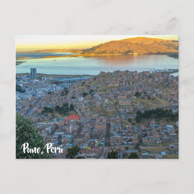 Puno, Peru, Puma Mirador / Lake ITticaca View Postcard (Front)