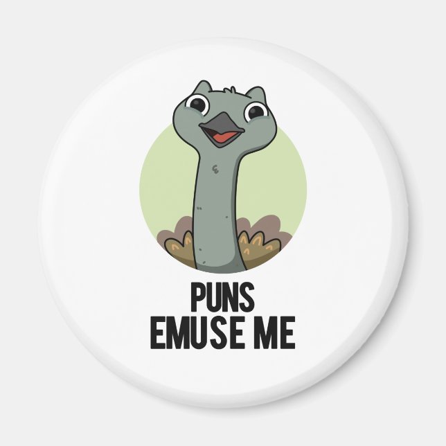Puns Emuse Me Cute Emu Pun Magnet (Front)