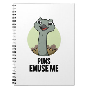 Puns Emuse Me Funny Emu Pun Notebook