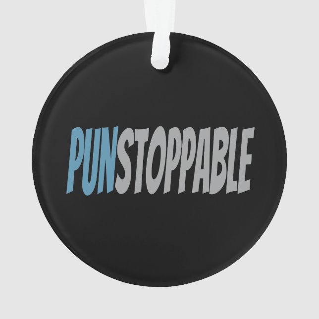 punstoppable love puns ornament (Back)