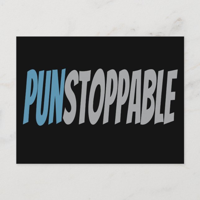 punstoppable love puns postcard (Front)