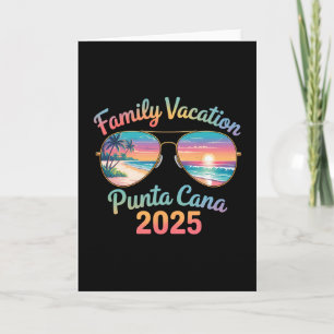 Punta Cana 2025 Family Vacation Matching Beach Tri Card