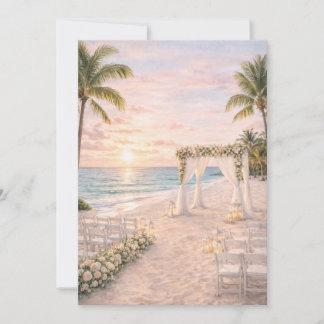 Punta Cana Beach Wedding Invitation | Editable 