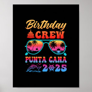 Punta Cana Birthday Crew Vacation Cruise 2025 Summ Poster