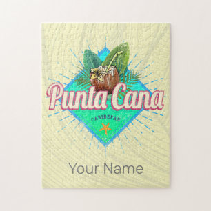 Punta Cana Caribbean Dominican Republic Retro Jigsaw Puzzle