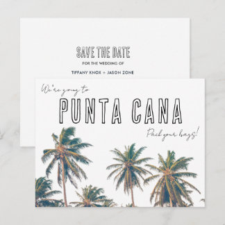 Punta Cana Destination Wedding Save the Date Postcard