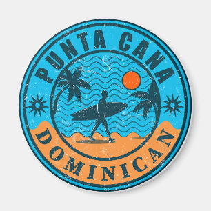 Punta Cana Dominican - Family Vacation Vintage 60s Magnet