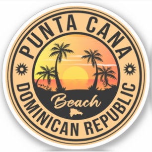Punta Cana Dominican Palm Tree Beach Vintage