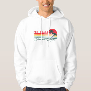 Punta Cana Dominican Palm Tree Beach Vintage Hoodie