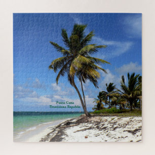 Punta Cana, Dominican Republic, coconut palm tree Jigsaw Puzzle
