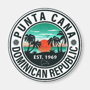 Punta Cana Dominican Republic Family Souvenir 80s Magnet