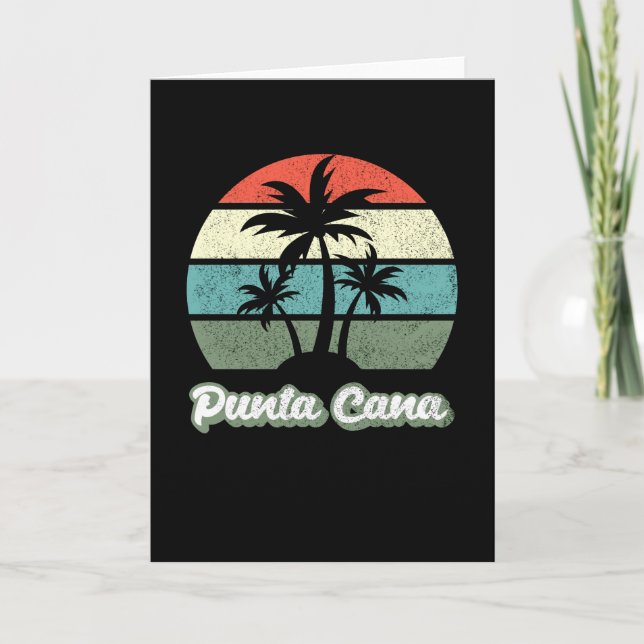 Punta Cana Dominican Republic Family Vacation Card (Front)