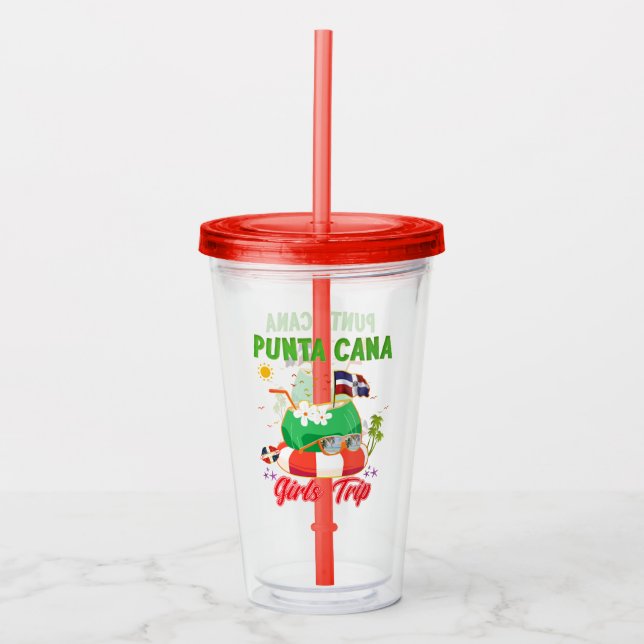 Punta Cana Dominican Republic Girls Trip  Acrylic Tumbler (Front)