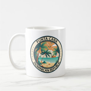 Punta Cana Dominican Republic Hut Badge Coffee Mug