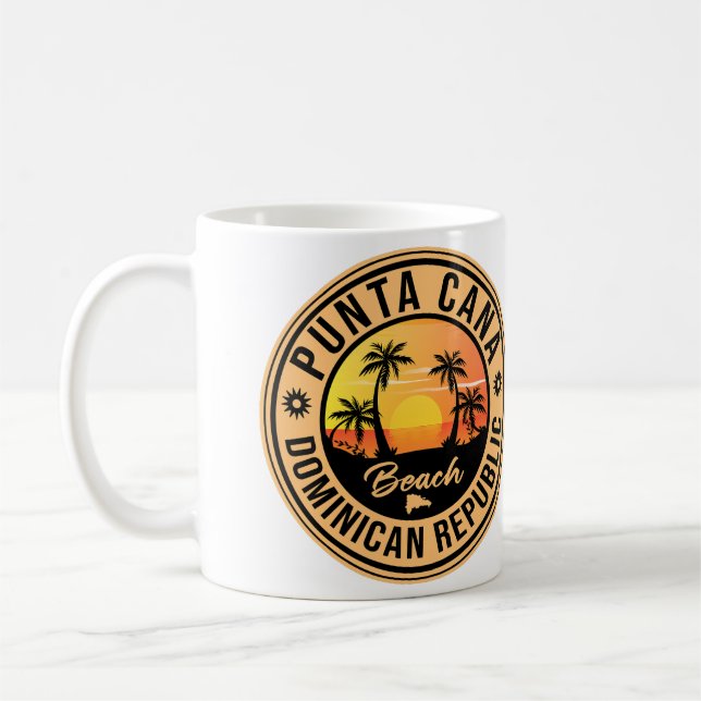 Punta Cana Dominican Republic - Retro Souvenir 80s Coffee Mug (Left)