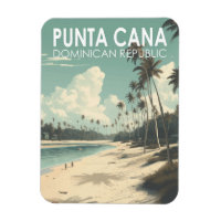 Punta Cana Dominican Republic Travel Art Vintage