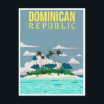 Punta Cana Dominican Republic Travel Art Vintage  Postcard<br><div class="desc">vintage,  retro,  travel,  modern,  watercolor,  classic,  Punta Cana,  Dominican Republic,  caribbean,  Puerto Plata, </div>